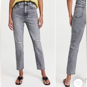 NWT SLVRLAKE Beatnik Ankle Jeans / Distressed Grey Denim / 26